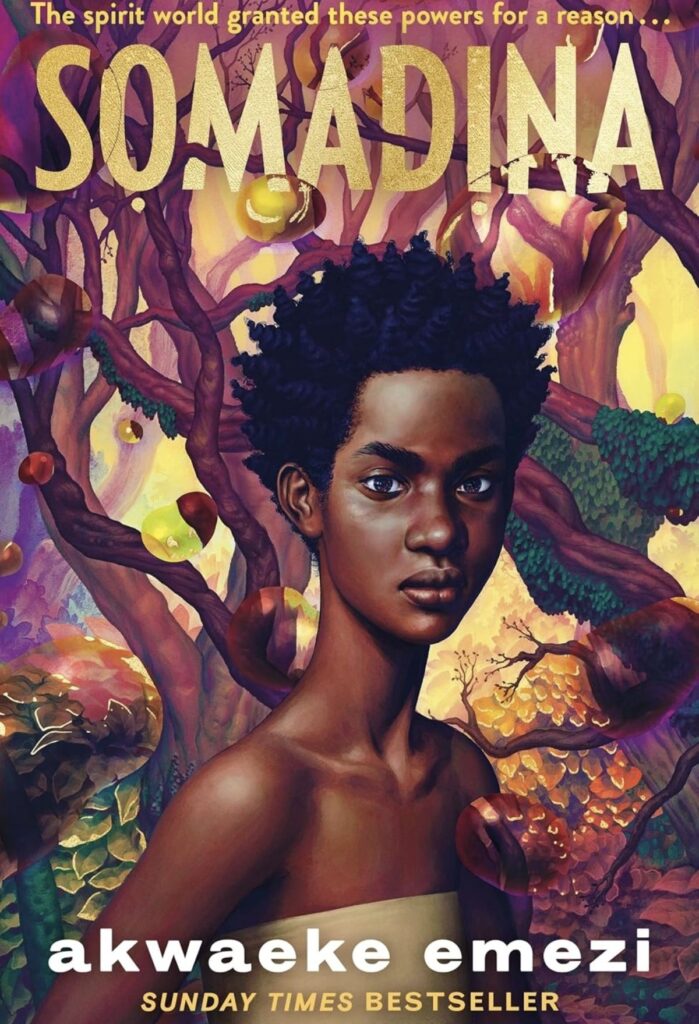 Discover the enchanting world of Somadina by Akwaeke Emezi, a Sunday Times Bestseller that blends mystical storytelling with vibrant artistry. The spirit world comes alive in this captivating cover, featuring a young figure surrounded by ethereal trees and glowing fruits. Dive into this tale of power and purpose—perfect for fans of magical realism. What draws you into this mesmerizing book? Share your thoughts below! #BookReview #Somadina #AkwaekeEmezi #MagicalRealism"