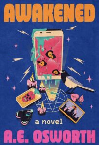 This vibrant cover bursts with chaotic magic—a glitching smartphone oozing green slime, a sly magpie perched amid flickering candles, tarot cards (hello, skull and cityscape vibes!), and a glowing ouija board on a cosmic blue backdrop. It's the perfect visual for Osworth's wild tale of a coven of trans witches battling an evil AI, blending queer joy, found family, and a hilarious meditation on tech, bodies, and late capitalism. If you're craving a fresh, empowering twist on magical realism (think The House in the Cerulean Sea meets The Matrix with drag shows), this is your potion. Who's ready to awaken their powers? Drop your must-read recs in the comments! #AwakenedNovel #AEOSworth #TransWitchery #QueerFantasy #Bookstagram